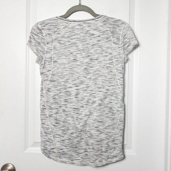 Lululemon Another Mile Short Sleeve - 6 Tiger Space Dye Black White - Picture 4 of 5